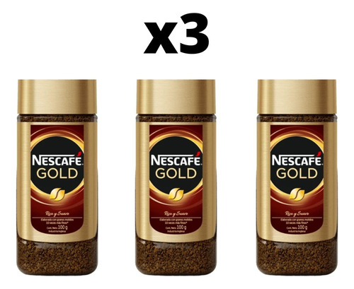 Café Nescafé Gold X 100gr - Llevando 3 Packs El Envio Gratis