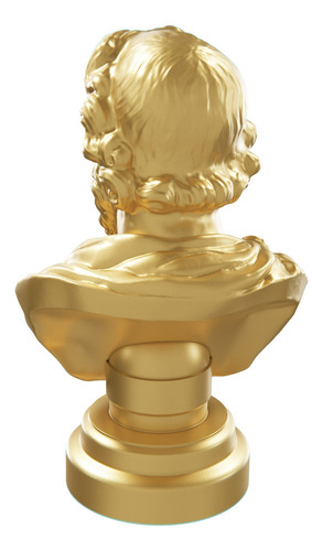Estátua Busto Epiteto Filósofo Grego - Estoicismo Cor Cor Ouro