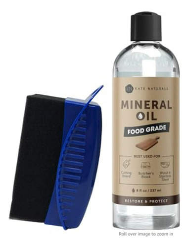 Tabla De Cortar Aceite Mineral De 8 Oz Con Aplicador De Cera