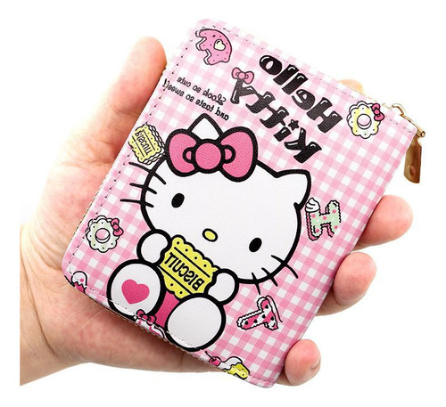 4pcs Hellokitty Monedero De Dibujos Animados Lindo Con Crema