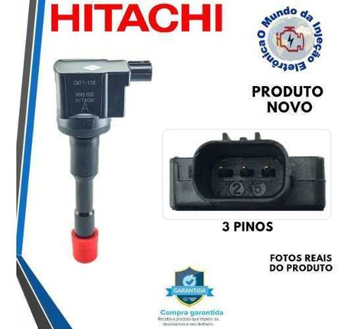 Imagem 2 de 7 de Bobina Ignicao Honda Fit 1.4 8v Traseira 2003 Até 2008