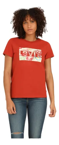 Playera Levi's Manga Corta color Rojo para Mujer