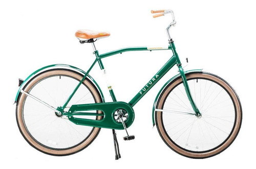 Imagen 1 de 1 de Bicicleta urbana Futura Countryman R26 freno contrapedal color verde con pie de apoyo  