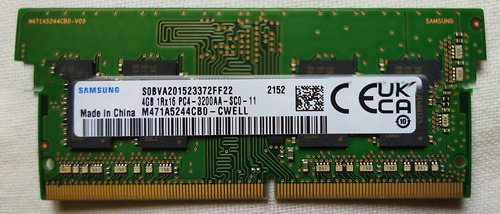 Memoria Samsung 4 Gigas Ddr4 3200mhz Sodimm. Pc4 25600.