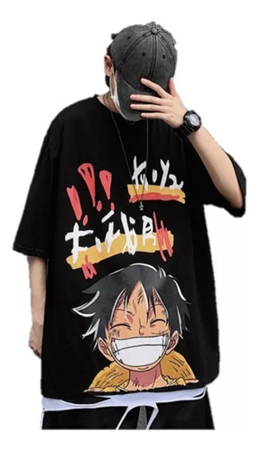 Camisa De Pareja De Anime De Una Pieza Con Estampado De