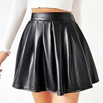 Comprar Falda Tableada Cuerina Punk Grunge Kawaii Goth