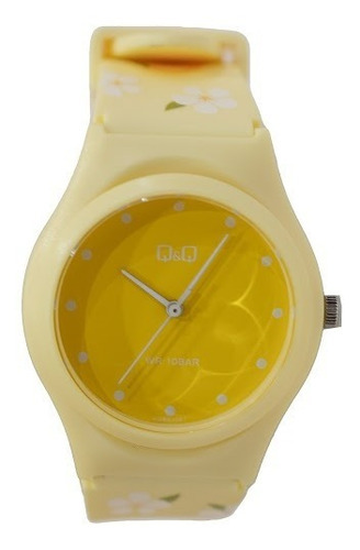 Reloj Niños Infantil Q&q Casual Analógico Color de la correa Amarillo