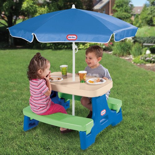 Mesa De Juego Con Sombrilla Para Niños Pequeños Picnic
