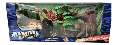 Set De 4 Figuras De Animales Selva Adventure Force (Usado)