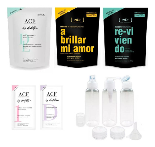 Set Cuidado Facial Y Capilar De Viaje Neceser Completo