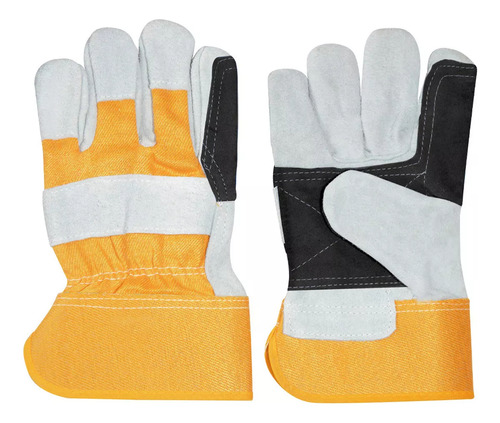 Guantes De Carnaza Y Loneta Reforzados Unitalla