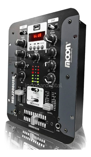 Mixer Consola Dj Stereo Moon Mdj 206 Usb Bluetooth 4 Canales