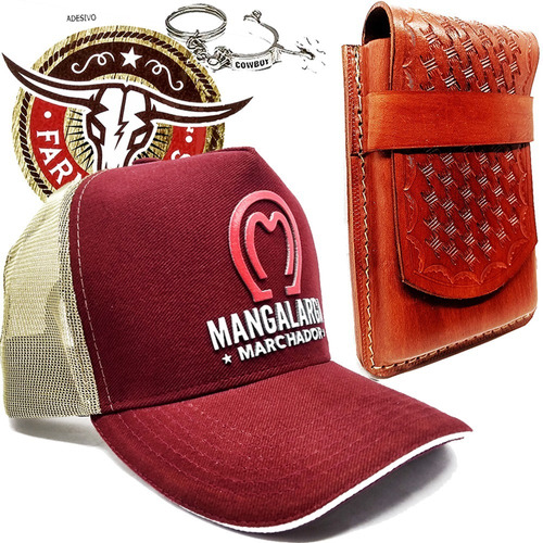 Conjunto Presente Mangalarga Bone + Bainha Celular + Adesivo