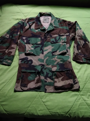 Chamarra Ligera Corta Militar Us Army Camuflajeada -xs- Usad