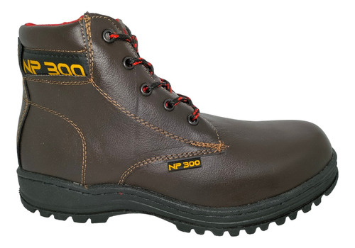 Bota Industrial Piel Cosida Resistente Hombre Trabajo