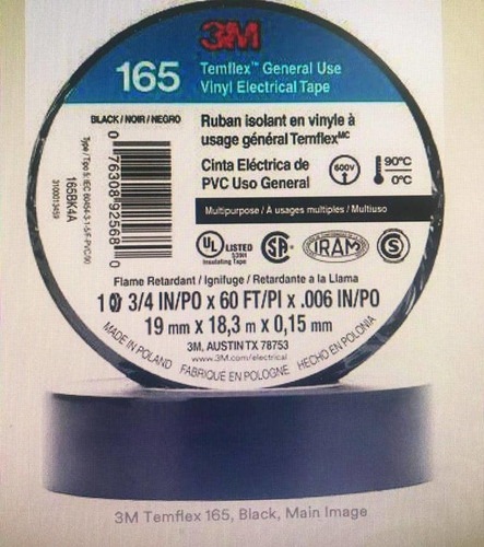 Teipe Negro 1400 Marca 3m