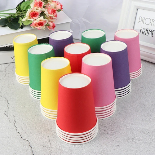 Vasos Desechables Colores Variados, Cumpleaños Eventos Y +.