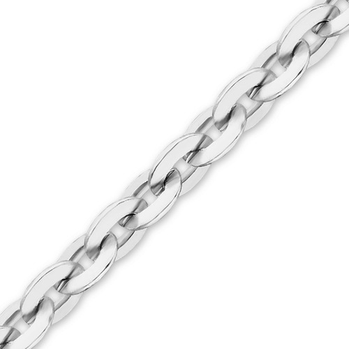 Imagen 1 de 7 de Cadena Plata925 Roló Maciza Hombre 6mm X 60cm