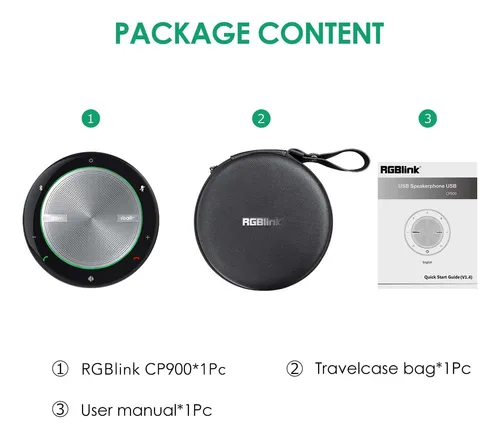 Altavoz Bluetooth Rgblink Cp900 Con Micrófono 360°