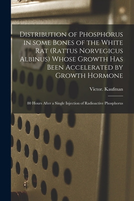 Libro Distribution Of Phosphorus In Some Bones Of The Whi...