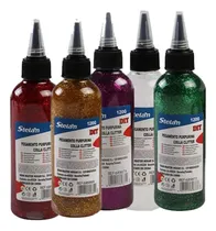 Comprar 5 Colas Frías Pegamento Líquido Purpurina Glitter De Colores
