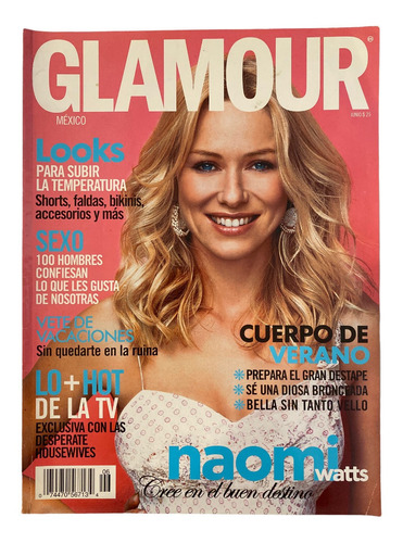 Revista Glamour Mexico Naomi Watts Junio 2005 Año 30