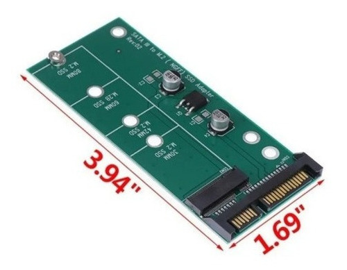 Adaptador M.2 Ngff Ssd A Sata 3 Color Verde Oscuro