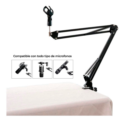 Soporte Brazo Articulado Pie De Mesa Para Mic Condensador