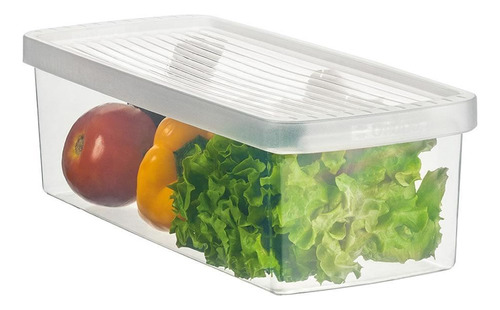 Caixa Plástica Para Frutas Legumes Saladas Geladeira Ordene