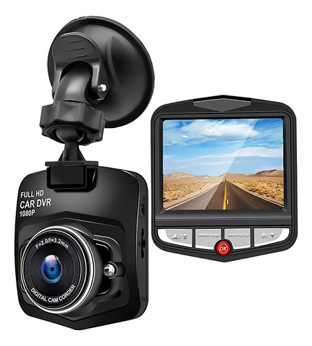 Cámara Camtek Dvr Hd 1080p Autos Gt300 Nocturna Negra