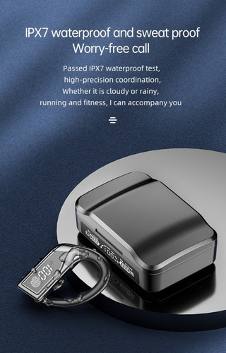 Imagem 2 de 8 de Fone De Ouvido Sem Fio Tws Prova Dágua E Powerbank Fitness
