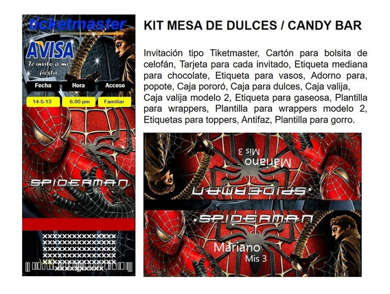 Spiderman Etiquetas Imprimibles Para Mesa Dulces Y Candy Bar | Meses sin  intereses