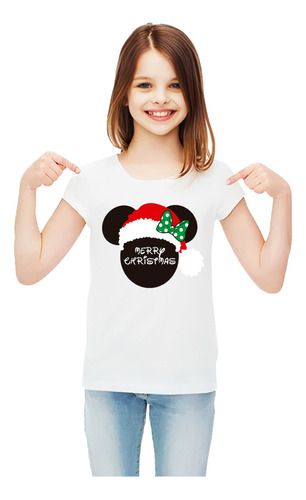 Playera Minnie Merry Navidad Diseño 671 Playera Beloma