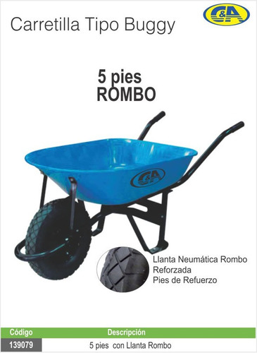 Carretilla T/buggy C/llanta Ref T/rombo 5p  C&a 