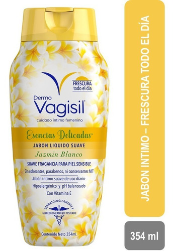 Jabon Liquido Dermovagisil Linea Esencias Delicadas Jazmin