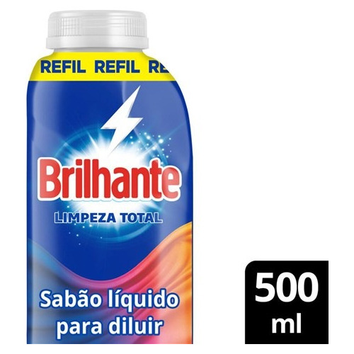 Detergente Líquido Limpeza Total Para Diluir Brilhante 500ml