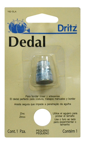 Dedal Metálico Pequeño - Dritz 162-sla Color Plateado