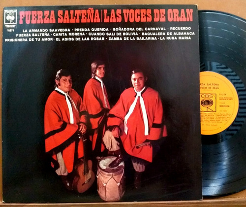 Las Voces De Oran - Fuerza Salteña - Lp Promo 1973 Folklore