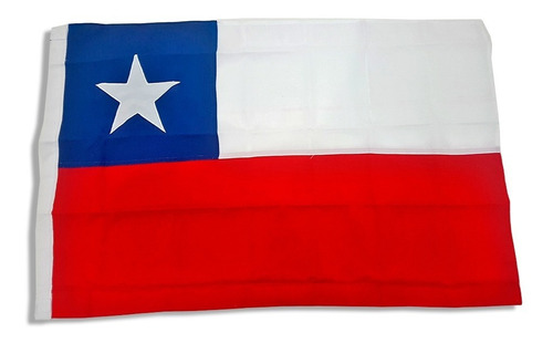 Bandera De Chile De Tela Para Colocar Tubo 89x56,5cm
