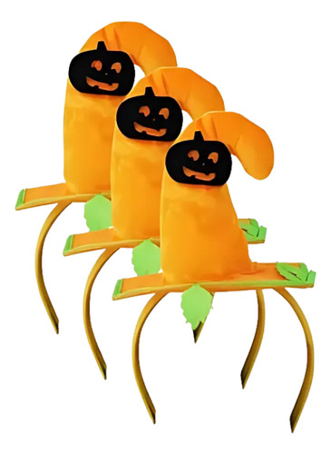 6 Pz Diadema Con Sombrero Calabaza Halloween Fiesta Disfraz