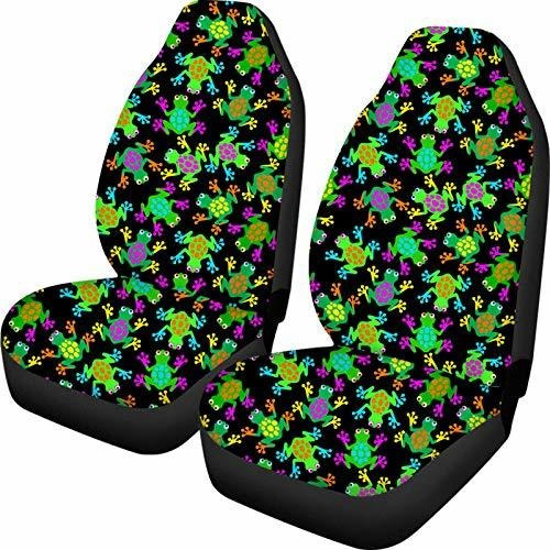 2 Fundas De Asiento De Coche Estampado Animal De Rana V...