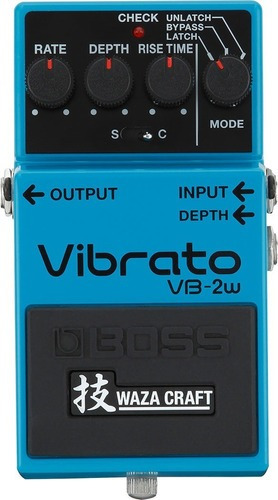 Boss Vb-2w Pedal Para Guitarra Waza Craft Japón Vibrato Color Azul