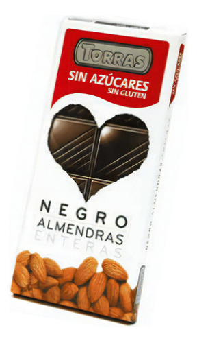 Chocolate Negro Y Almendras 150gr Tablet