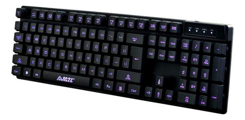 Teclado A-jazz Usb Con Cable Led Retroiluminada 3 Colores