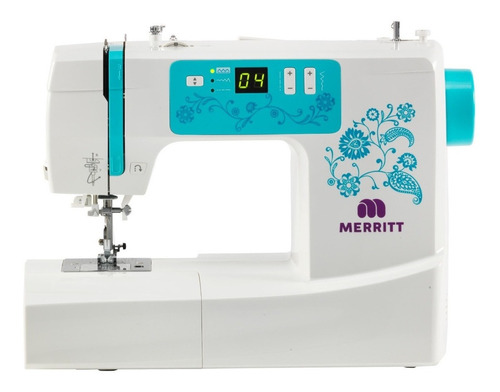 Máquina de coser recta Merritt ME 7500 portable blanca