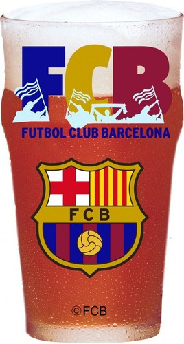 Copo Pub Oficial Time Futebol Club Barcelona De Vidro 470ml