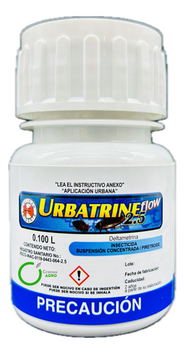 Urbatrine Flow Insecticida Cucarachas Arañas Chinches 100 Ml