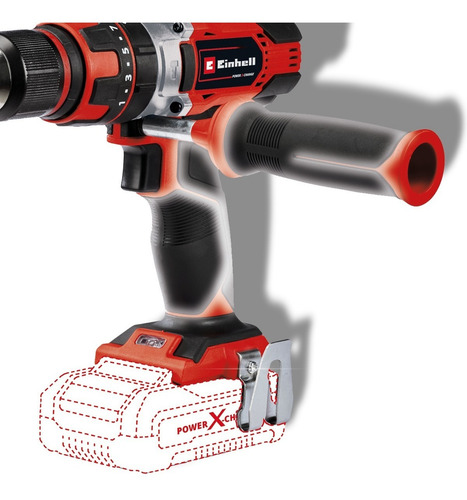 Imagen 4 de 9 de Taladro Atornillador Percutor Bateria 18v Einhell Te-cd18-48