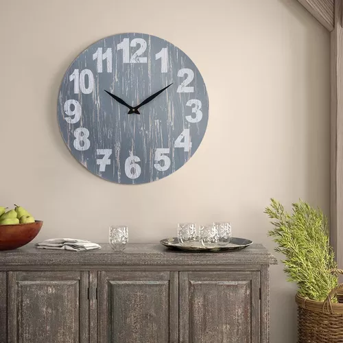  Silent - Reloj de pared decorativo de madera sin