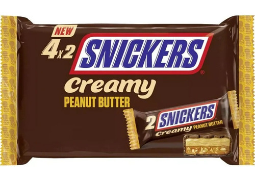 Snickers Cuadrados 4x2 Creamy Peanut Butter 146g Alemania